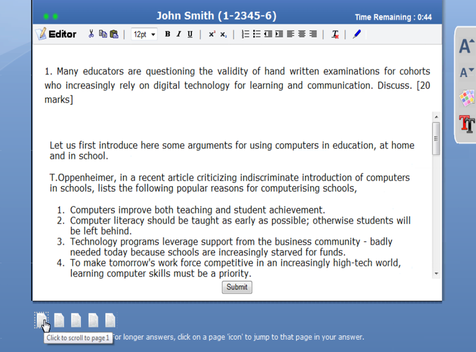 Brief essay computer application education